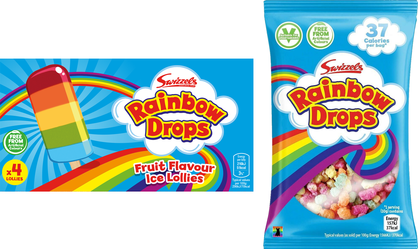 Swizzels Rainbow Drops (Front of Pack)