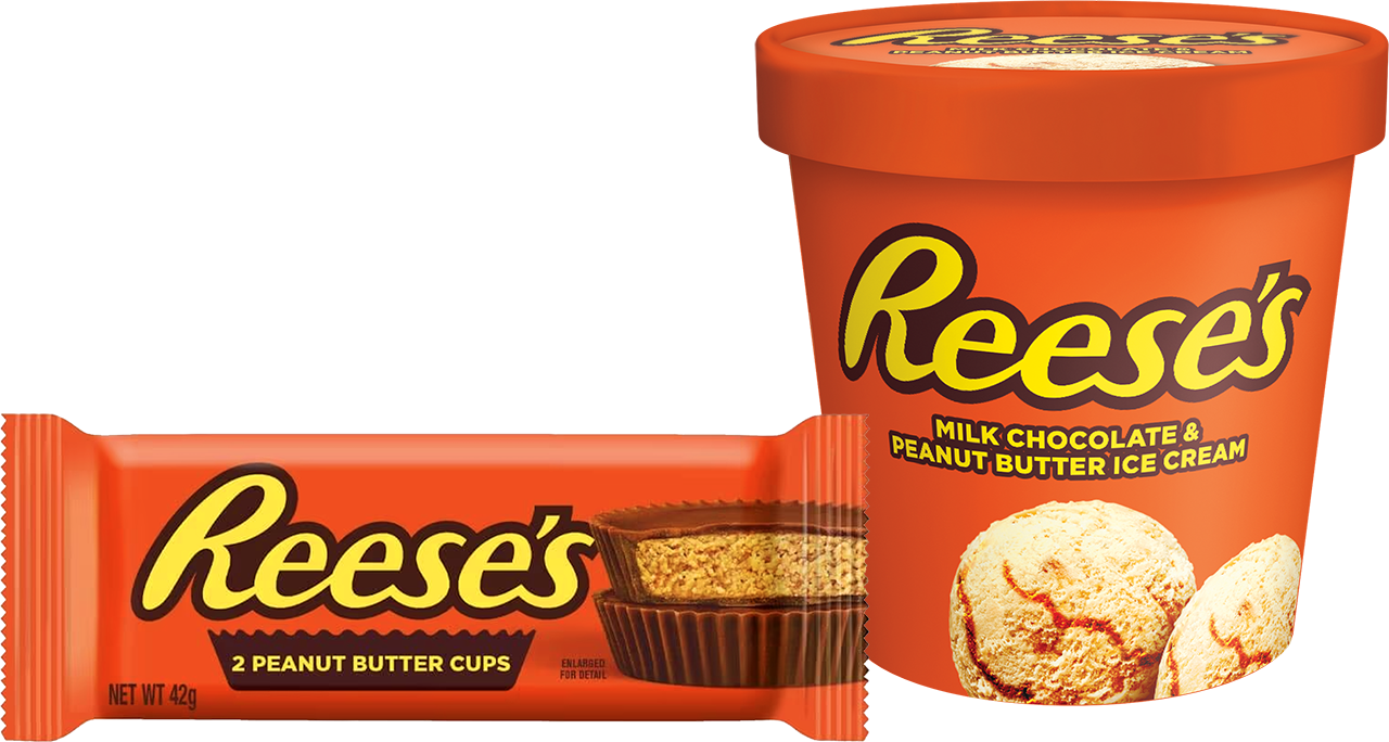 Reese's – 2 Peanut Butter Cups and Milk Chocolate and Peanut Butter Ice Cream